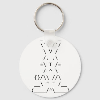 Porte-clés Bonne Pâques ASCII Bunny Art