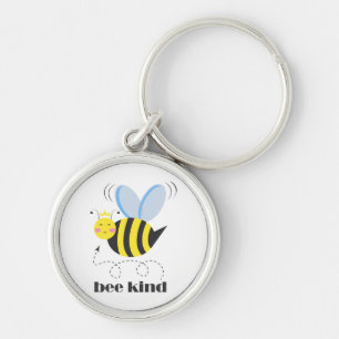 Porte-clés Bonne princesse d'abeille avec couronne et slogan