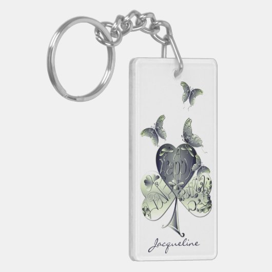 Porte-clés "Bonne Saint Patrick" Shamrock Recoleta (Devant gauche)