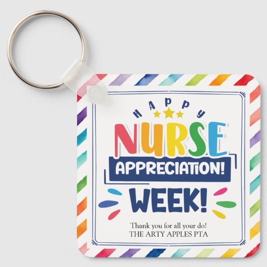 Porte-clés Bonne semaine d'appréciation des infirmières (Recto)