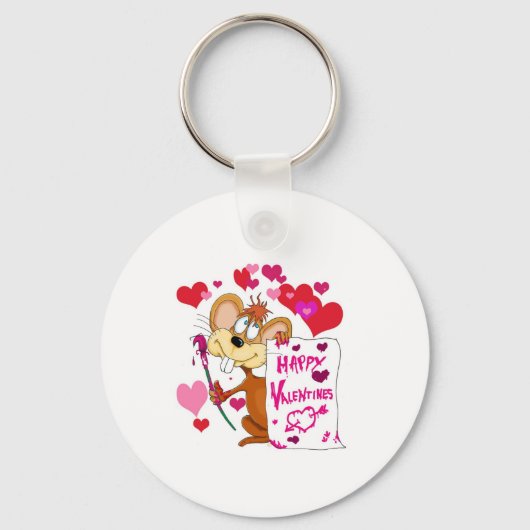 Porte-clés Bonne souris Valentines Day (Recto)