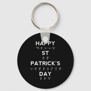 Porte-clés Bonne St Patrick's Day ASL Sensibilisation des sou