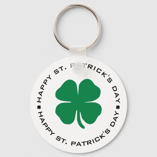 Porte-clés Bonne St. Patrick's Day Shamrock Lucky Charm (Recto)