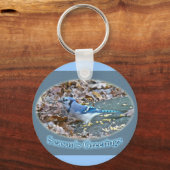 Porte-clés Bonnes Fêtes Blue Jay (Recto)