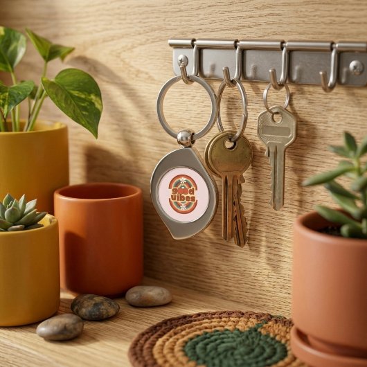 Porte-clés Bonnes Vibrations