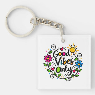 Porte-clés Bonnes Vibrations Uniquement