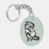 Porte-clés BONOBO mignon - Chimpanzé - Primate - Faune (Devant gauche)