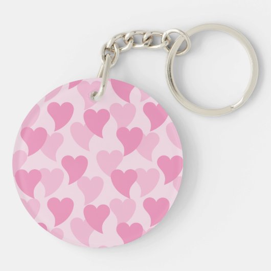 Porte-clés Bons Coeurs Motif sans couture (Dos)