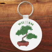 Porte-clés Bonsai japonais personnalisé (Recto)