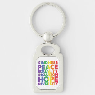 Porte-clés Bonté Paix Égalité Amour Inclusion Espoir LGBT