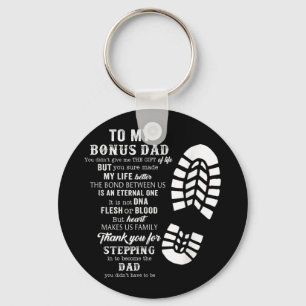 Porte-clés Bonus Dad Fête des pères cadeau de Stepdad pour Da