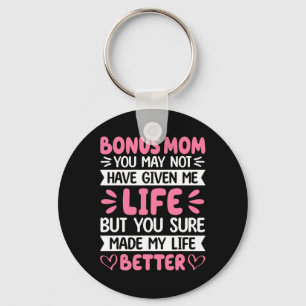Porte-clés Bonus Maman Tu As Fait Ma Vie Meilleur Bonus Fille