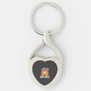 Porte-clés Boo Bees Halloween Ghost Bee Funny Design_1
