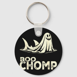 Porte-clés Boo chomp – drôle requin fantôme halloween rétro 
