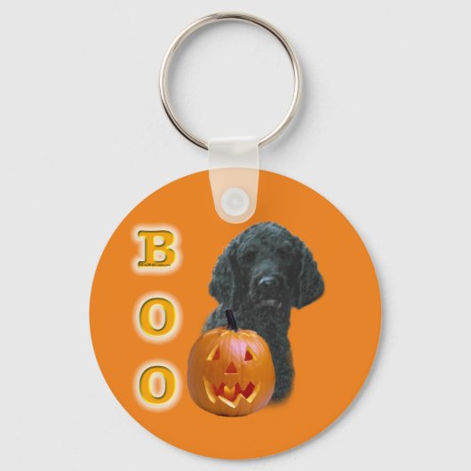 Porte-clés Boo de caniche noir (Recto)
