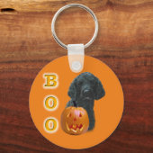 Porte-clés Boo de caniche noir (Verso)