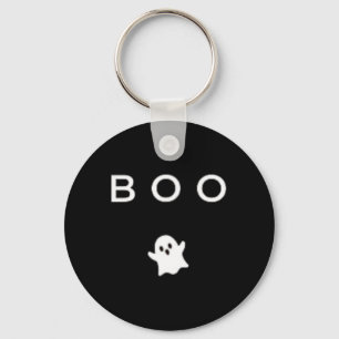 Porte-clés BOO Ghost Halloween Subtle Minimal Automne Fun Tri