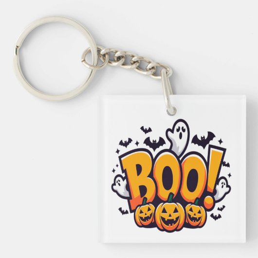 Porte-clés Boo ghosts halloween (Devant)