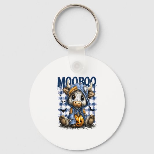 Porte-clés Boo Halloween Vache Éffrayante Highland (Recto)
