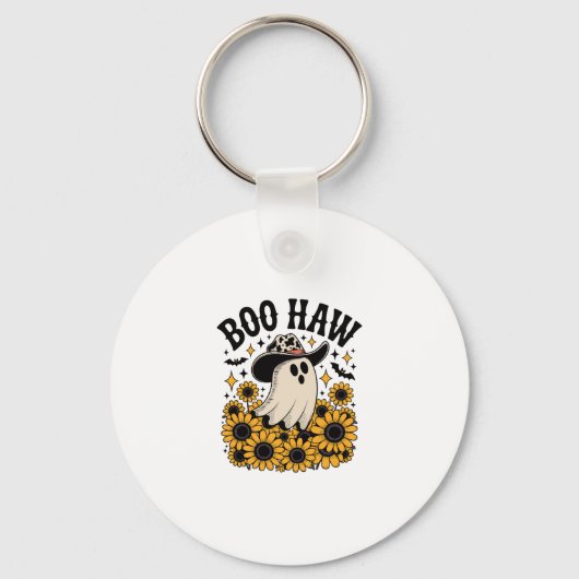 Porte-clés Boo Haw Cow Ghost Halloween Occidentale (Recto)