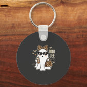 Porte-clés Boo Jee Cute Ghost Halloween Leopard Design_1 (Recto)