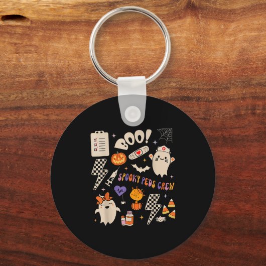 Porte-clés Boo Soky Peds Crew Ghost Pediatric Nurse Halloween (Recto)