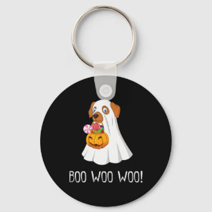 Porte-clés Boo Woo Woo Fun Joli Halloween Chien Fantôme Femme