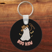 Porte-clés BooHaw Ghost Halloween Cowboy Costume fille Ret (Recto)