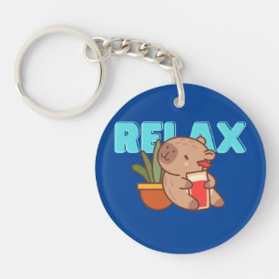 Porte-clés Bookish Capybara Fob