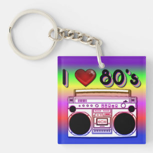 Porte-clés Boombox 80's Porte - clé acrylique rétro