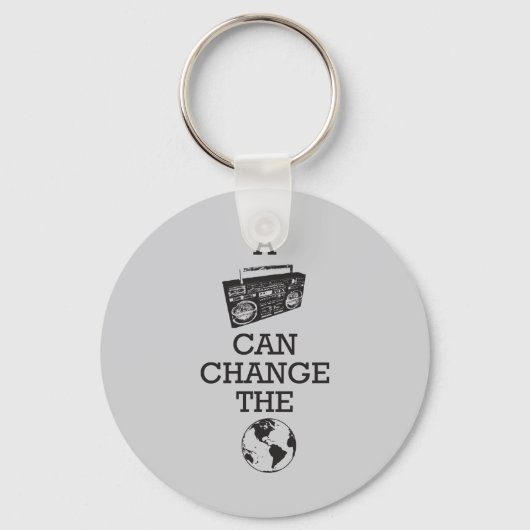 Porte-clés Boombox peut changer le monde (Recto)