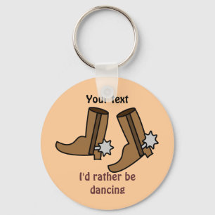 Porte-clés Boots Cowboy Plutôt Danser Pays Ouest