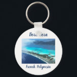 Porte-clés Bora Bora, French Polynesia  From The Air<br><div class="desc">Aerial view of Bora Bora,  French Polynesia showing the lagoon,  main island and a luxury resort</div>
