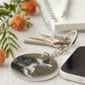 Porte-clés Border collie courant 1 (Devant droit)