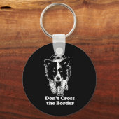 Porte-clés Border Collie Dont Cross The Border (Recto)