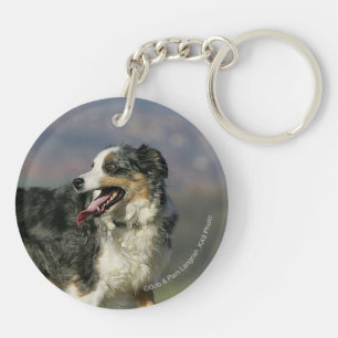 Porte-clés Border collie haletant 2