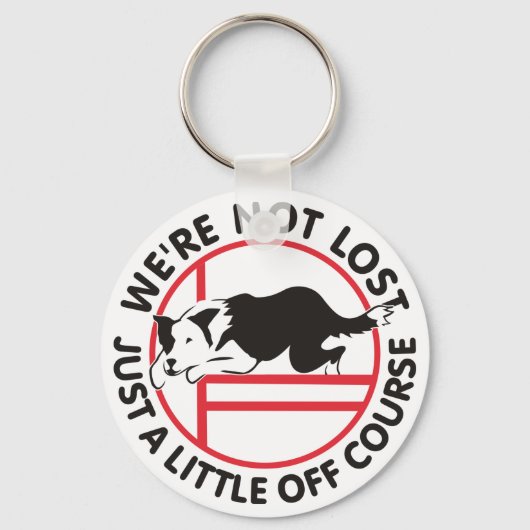 Porte-clés Bordure Collie Agilité hors cours (Recto)