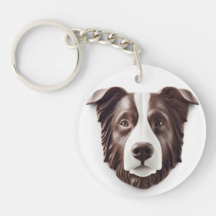 Porte-clés Bordure Collie Chien 3D inspiré