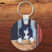 Porte-clés Bordure Collie Chien mignon chiot (Recto)
