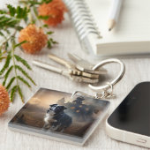 Porte-clés Bordure Collie Halloween effroi (Devant Droit)