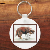 Porte-clés Bordure Collie Puppy & Grasshopper (Recto)
