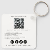 Porte-clés Bordure de lèvres arc-en-ciel aquarelle Code QR de (Dos)