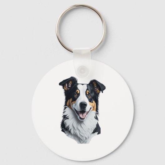 Porte-clés Bordure face Collie (Recto)
