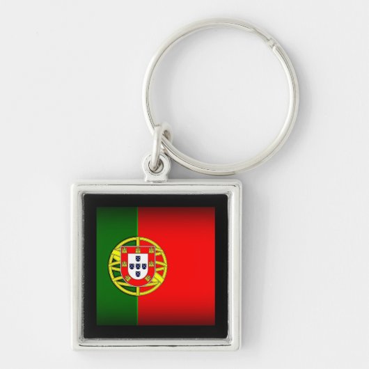 Porte-clés Bordure noire du drapeau du Portugal (Devant)