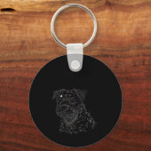 Porte-clés Bordure Portrait de chien Terrier - Pot d'animaux (Recto)