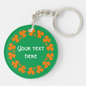 Porte-clés Bordure Shamrock orange Ajouter un texte (Dos)