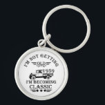 Porte-clés born in 1959 vintage birthday mens gift<br><div class="desc">You can add some originality to your wardrobe collection with this vintage classic truck graphic design with awesome typography font lettering, is a great gift idea for men, women, husbands, wife girlfriend, and a boyfriend who will love this one-of-a-kind artwork. The best amazing and funny holiday present for your happy...</div>
