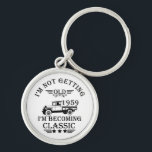 Porte-clés born in 1959 vintage birthday mens gift<br><div class="desc">You can add some originality to your wardrobe collection with this vintage classic truck graphic design with awesome typography font lettering, is a great gift idea for men, women, husbands, wife girlfriend, and a boyfriend who will love this one-of-a-kind artwork. The best amazing and funny holiday present for your happy...</div>
