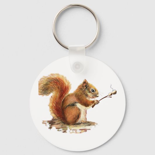 Porte-clés BORN TO GO CAMPING Fun Squirl Cute Animal quota (Recto)