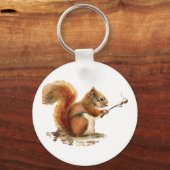 Porte-clés BORN TO GO CAMPING Fun Squirl Cute Animal quota (Recto)